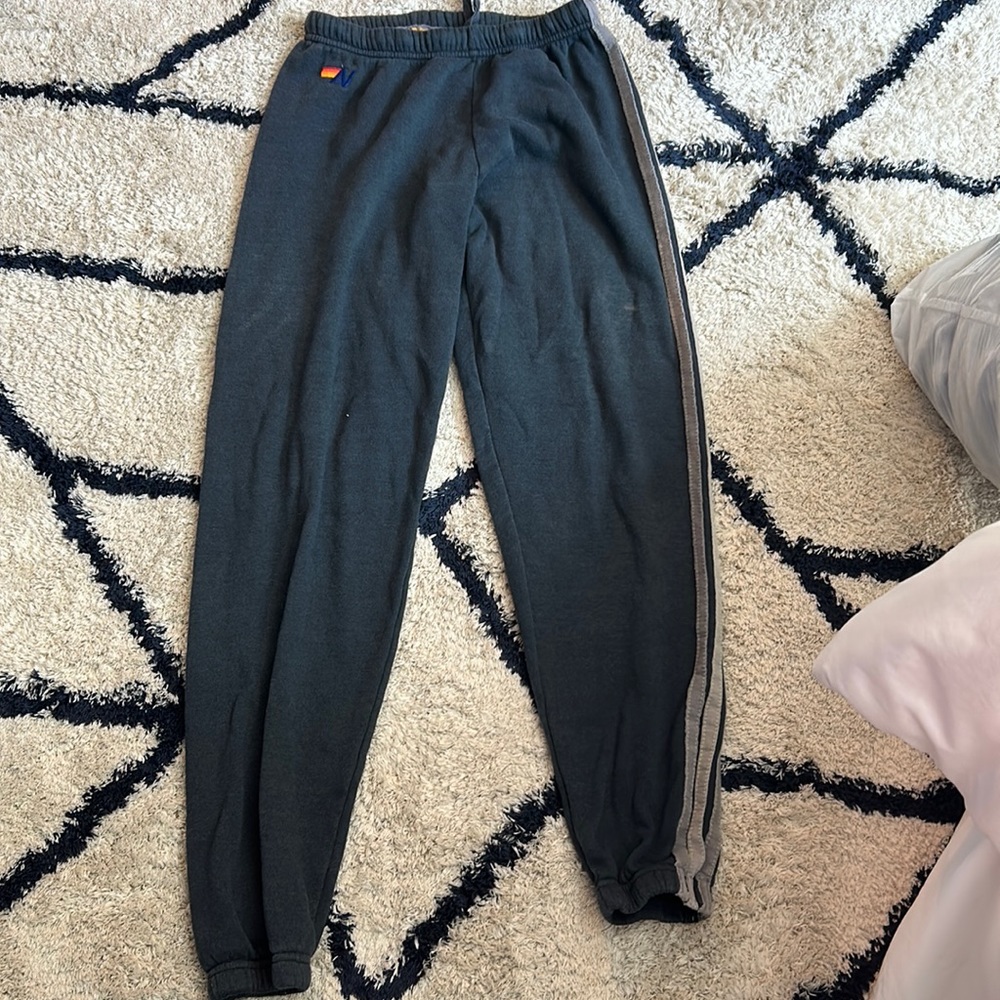 Grey stripped aviator nation sweats